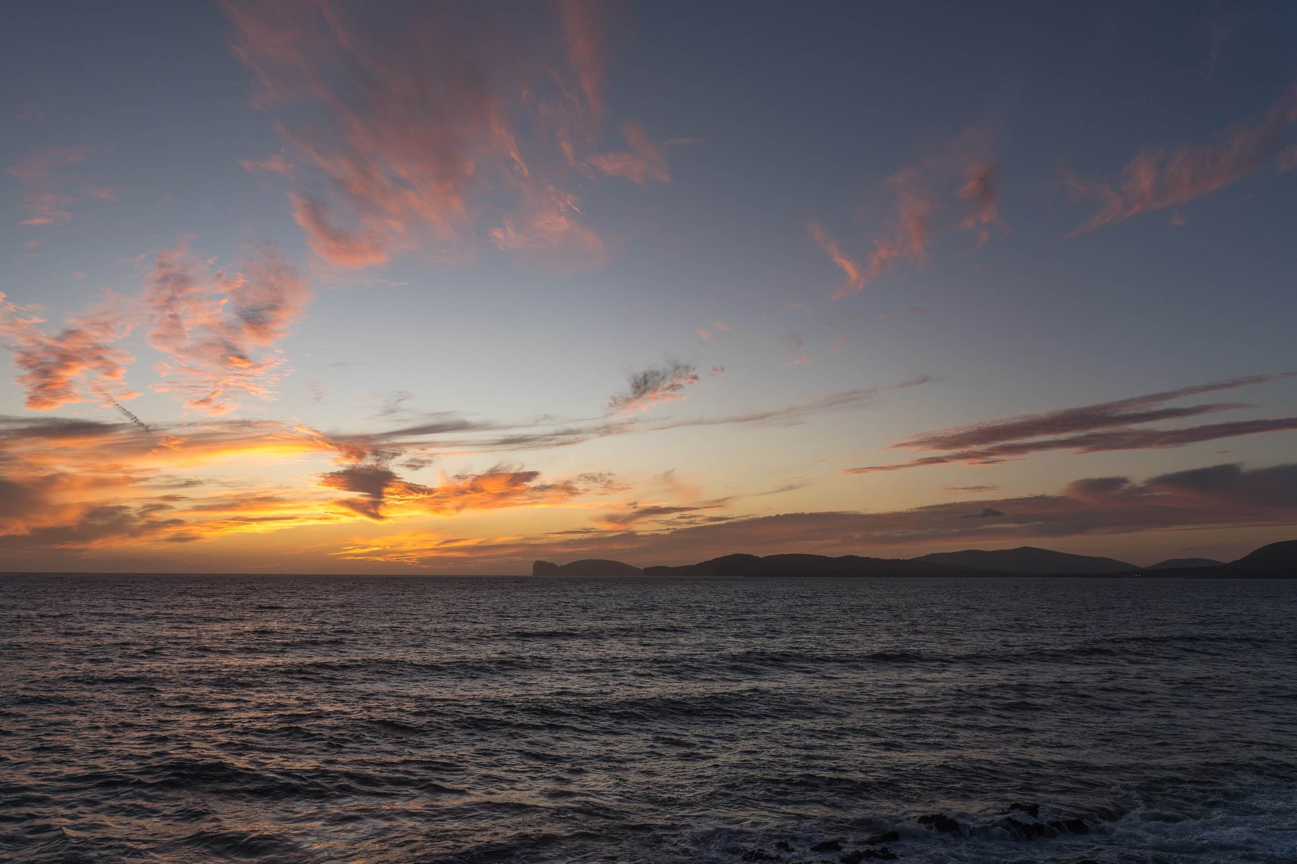 Tramonto sul mare di Alghero, in Sardegna